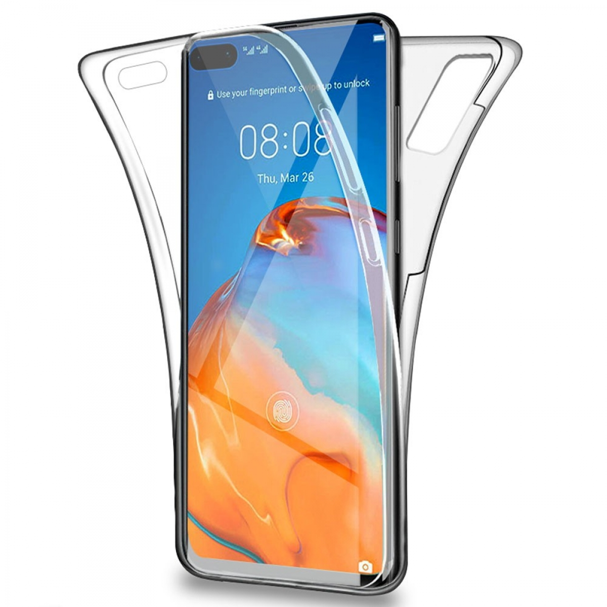 CASEONLINE 360°, Backcover, Huawei, P40, Transparent