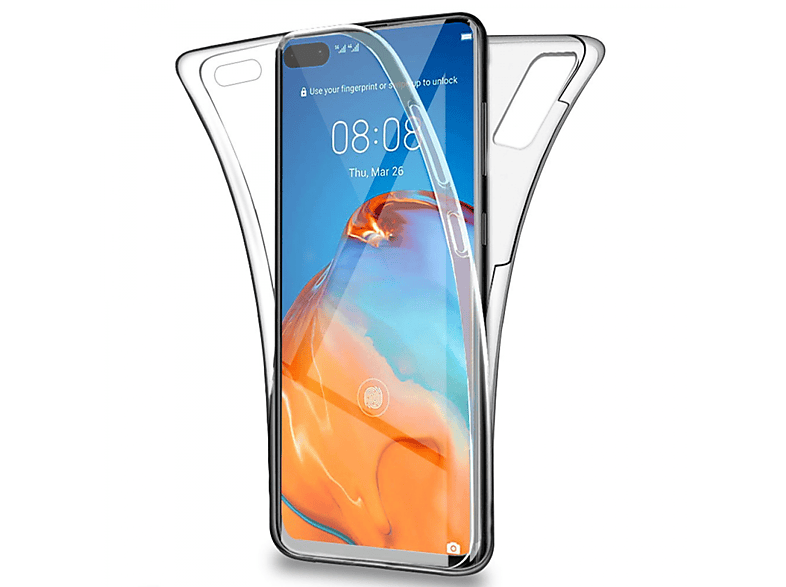 CASEONLINE 360°, Backcover, Huawei, P40, Transparent