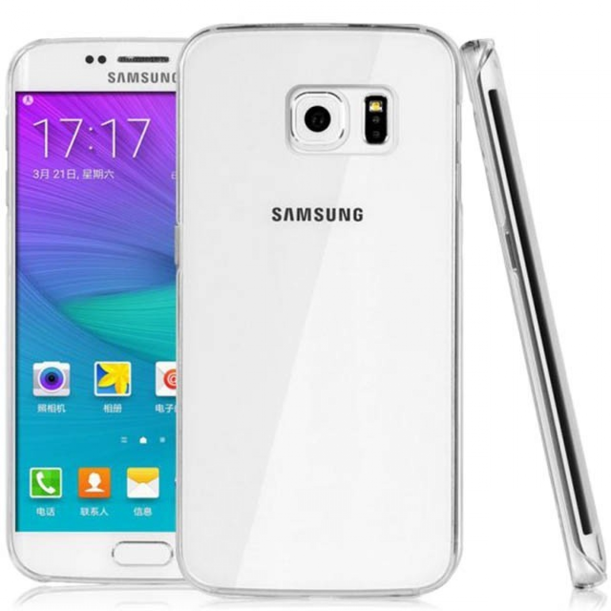 Plus, Samsung, Backcover, S6 Transparent Galaxy CASEONLINE Edge Klare,
