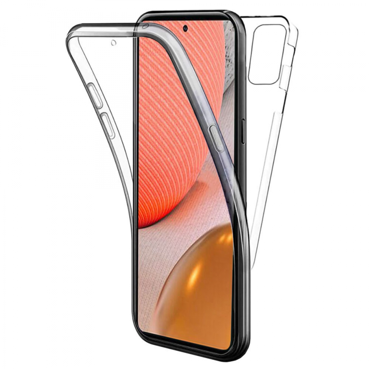 5G, Transparent Samsung, 360° A72 CASEONLINE TPU+PC, Backcover, Galaxy