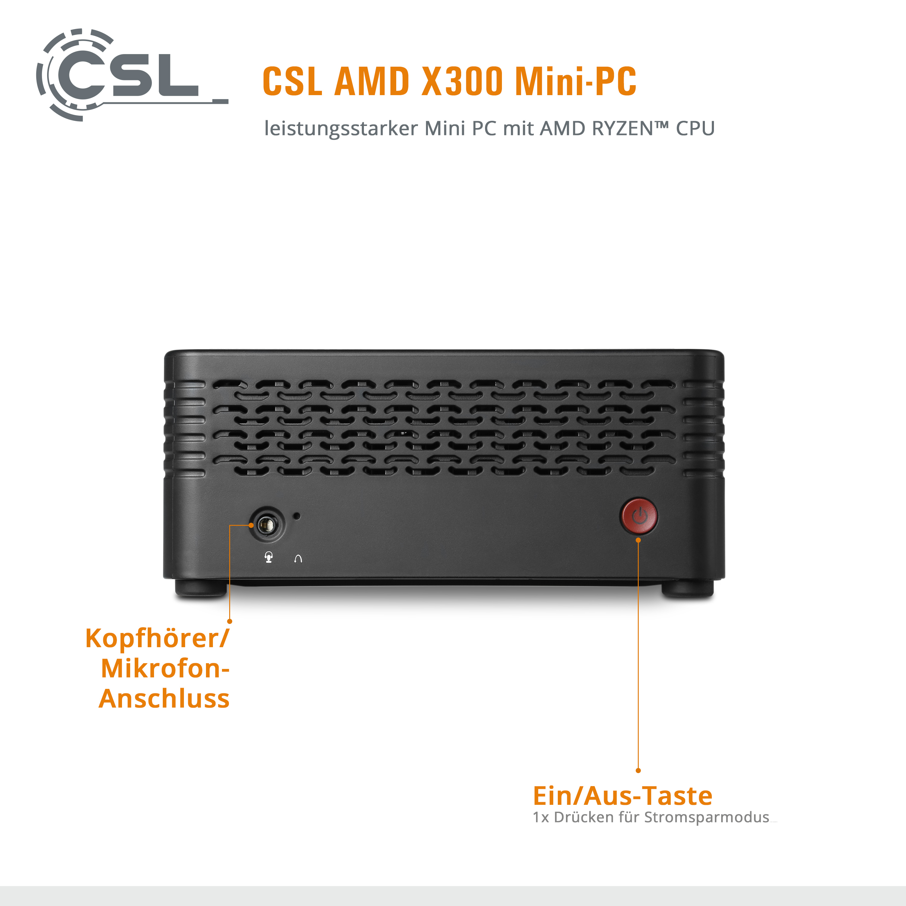 CSL X300 16 AMD / SSD Bit), (64 Win GB Pro 1000 Mini-PC, 5650GE / SSD, GB / GB 10 RAM, Pro, 1000 Windows GB / 11 16