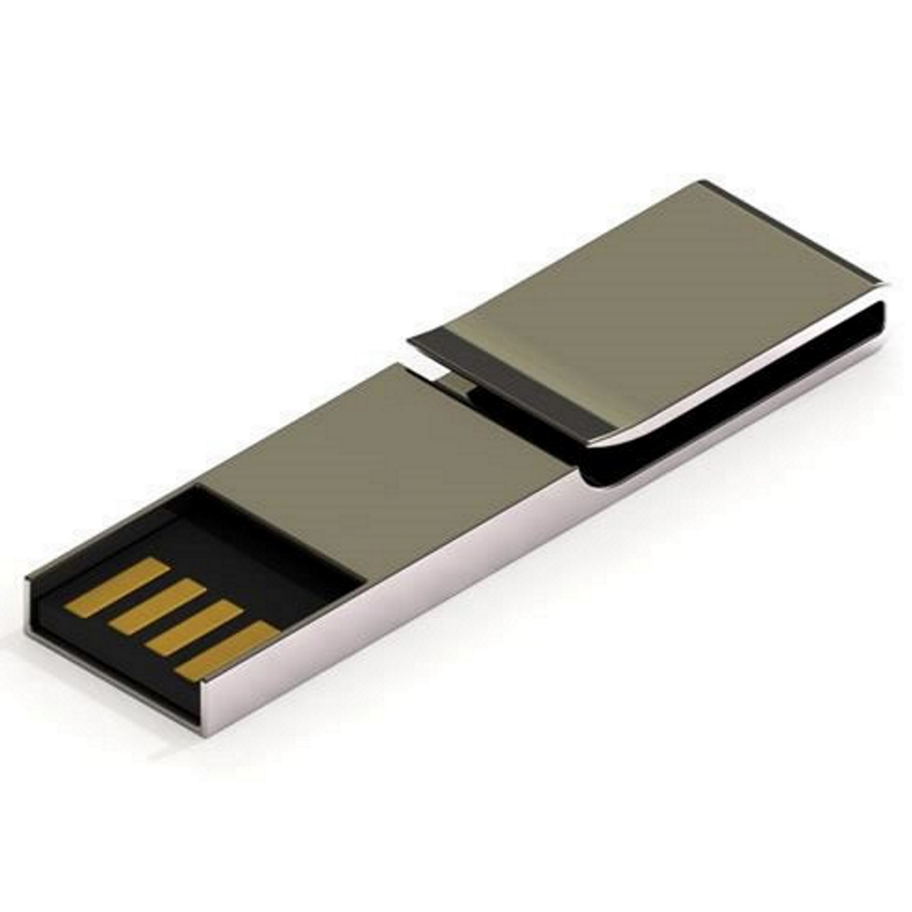 USB GERMANY ® paperClip (Chrome, 128 GB) USB-Stick