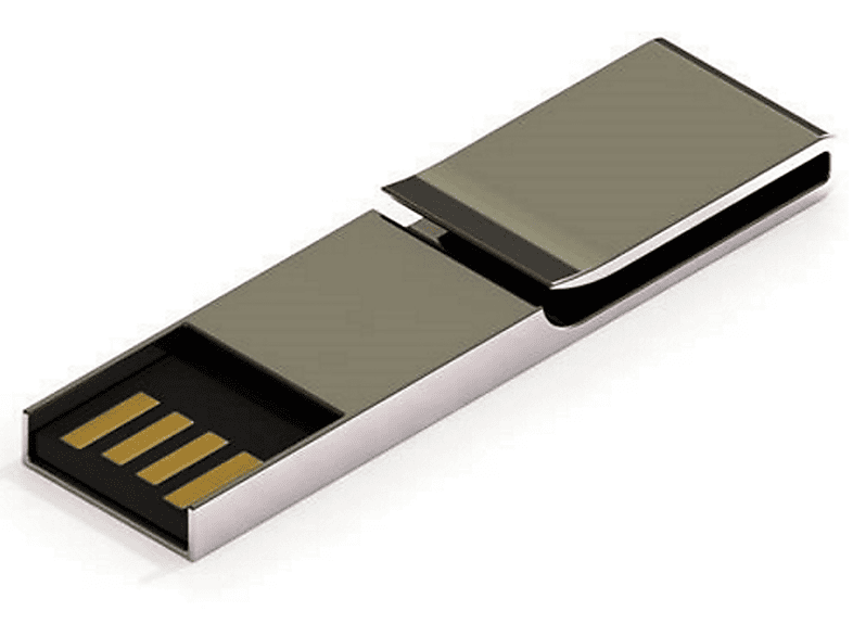 USB GERMANY ® paperClip USB-Stick (Chrome, 4 GB)