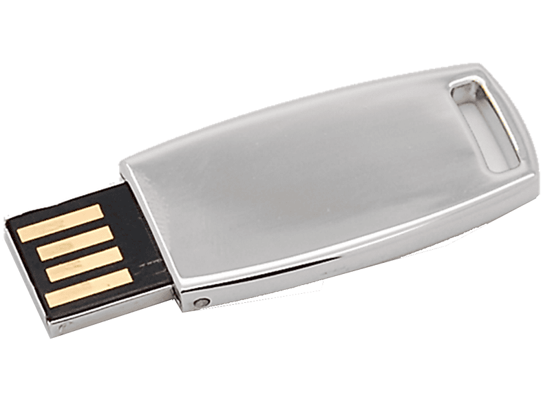 USB GERMANY ®Flat USB-Stick (Chrome, 1 GB)