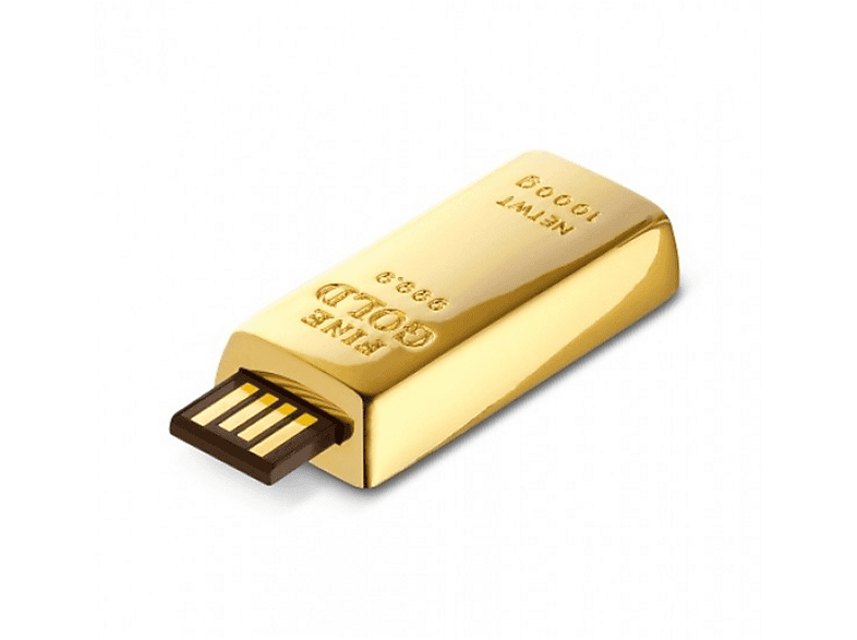 USB GERMANY ® Goldbarren USB-Stick (Gold, 2 GB)