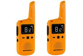 Motorola Talkabout T82 Extreme RSM –Alcance hasta 10 Km, pantalla oculta,  linterna LED, Walkie Talkie, color negro y amarillo : Motorola: :  Electrónica