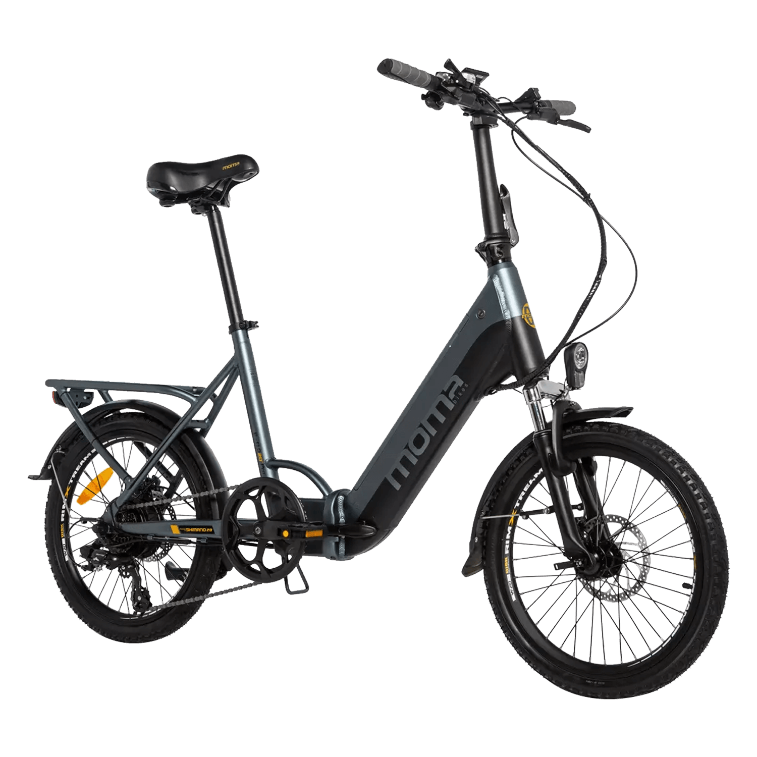 Moma Bikes Bicicleta electrica ebike 20pro aluminio shimano 7v litio integrada y extraible 48v 13ah ion de plegable bateria