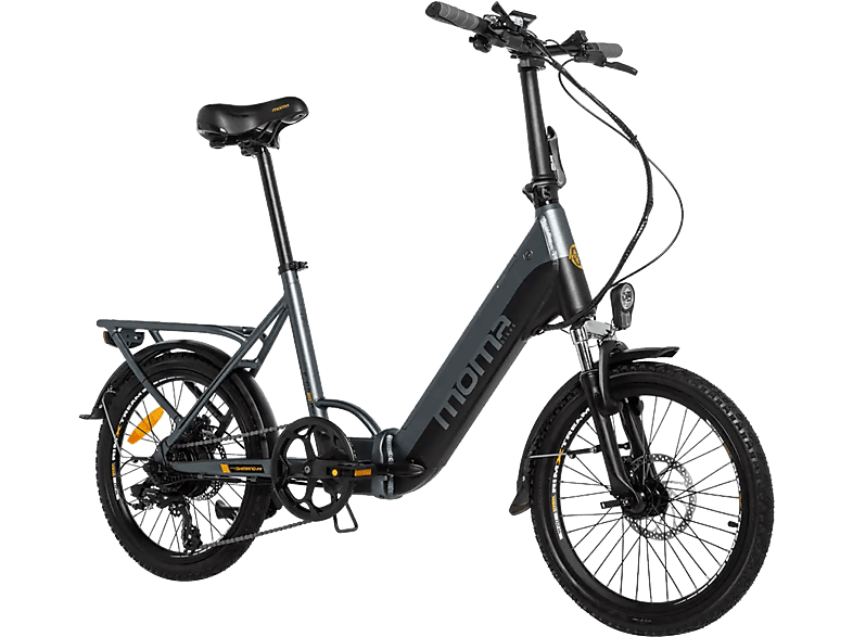 Bicicleta eléctrica Moma Bikes Plegable, Urbana EBIKE-20 .2, Alu. SHIMANO  7V Bat. Ion Litio 36V 16Ah Negro, Bicicletas, Los mejores precios