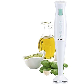 Batidora Mano - SOGO BAT-SS-14210, 200 W, 700 ml, Blanco