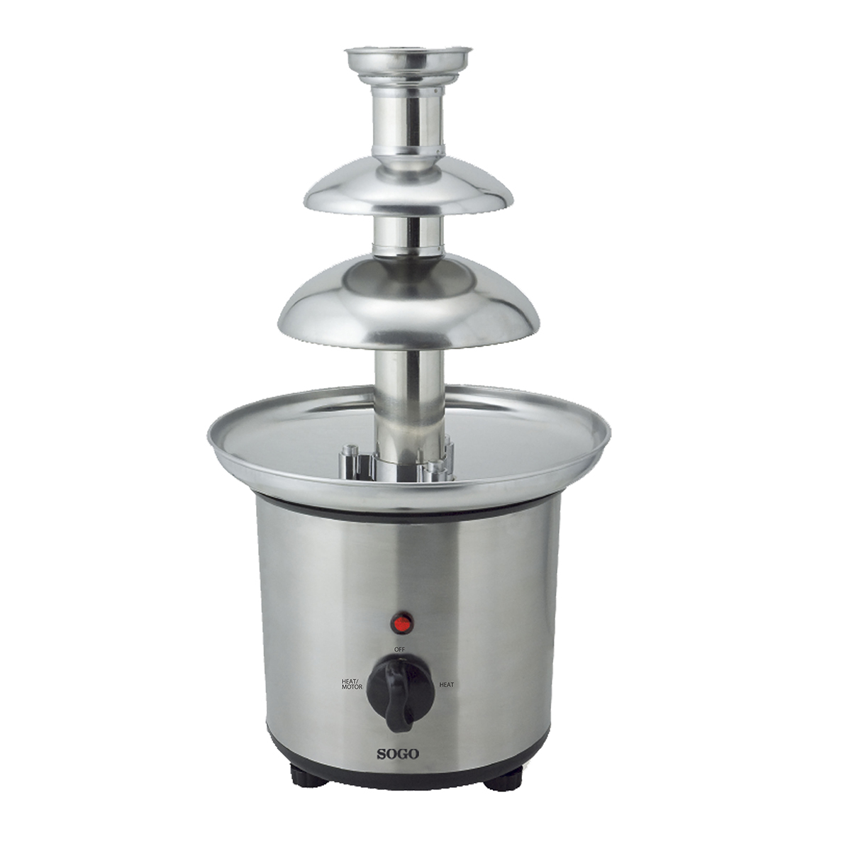 Sogo Fuente Espiral de chocolate 100w gris fondue sgfchss11935 fchss11935 cocina acero inoxidable plata