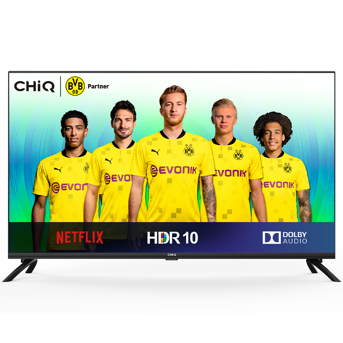 Chiq L32h7n 32 led hd ready tv wifi bluetooth negro televisor smart 81 cm solo netflixprime videoyoutube quad core amazon prime youtube hdl32h7n