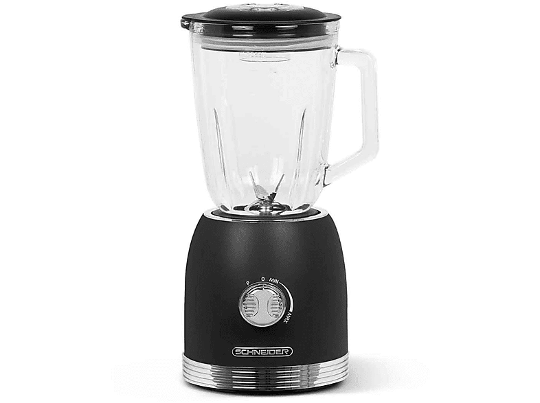 Batidora Vaso Americana, Jarra 1,8 L, 2 Velocidades, Picahielo, Cuchillas  Acero Inox., Mesko, Negro/Plata, 1000, MS 4079