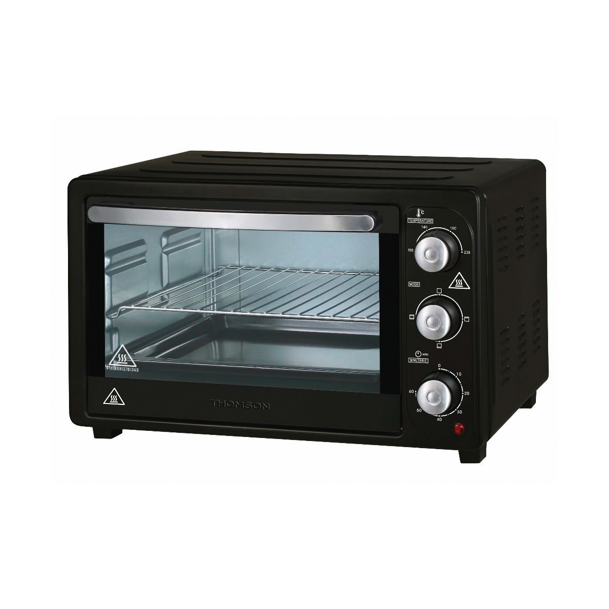 Horno Eléctrico Thomson theo52910 natural 28 1500w negro rejilla de acero bandeja antiadherente