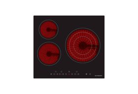 Placa vitrocerámica - TEKA 112540010, 4 Zonas Coccion zonas, 59 cm, Negro