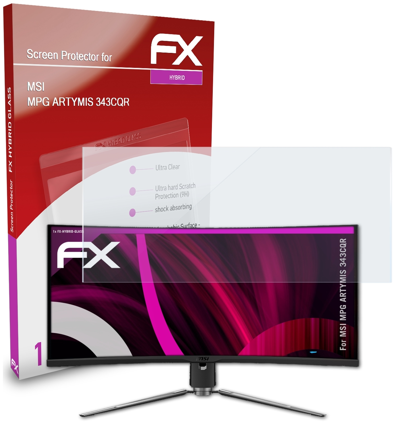 FX-Hybrid-Glass ATFOLIX MSI 343CQR) MPG ARTYMIS Schutzglas(für