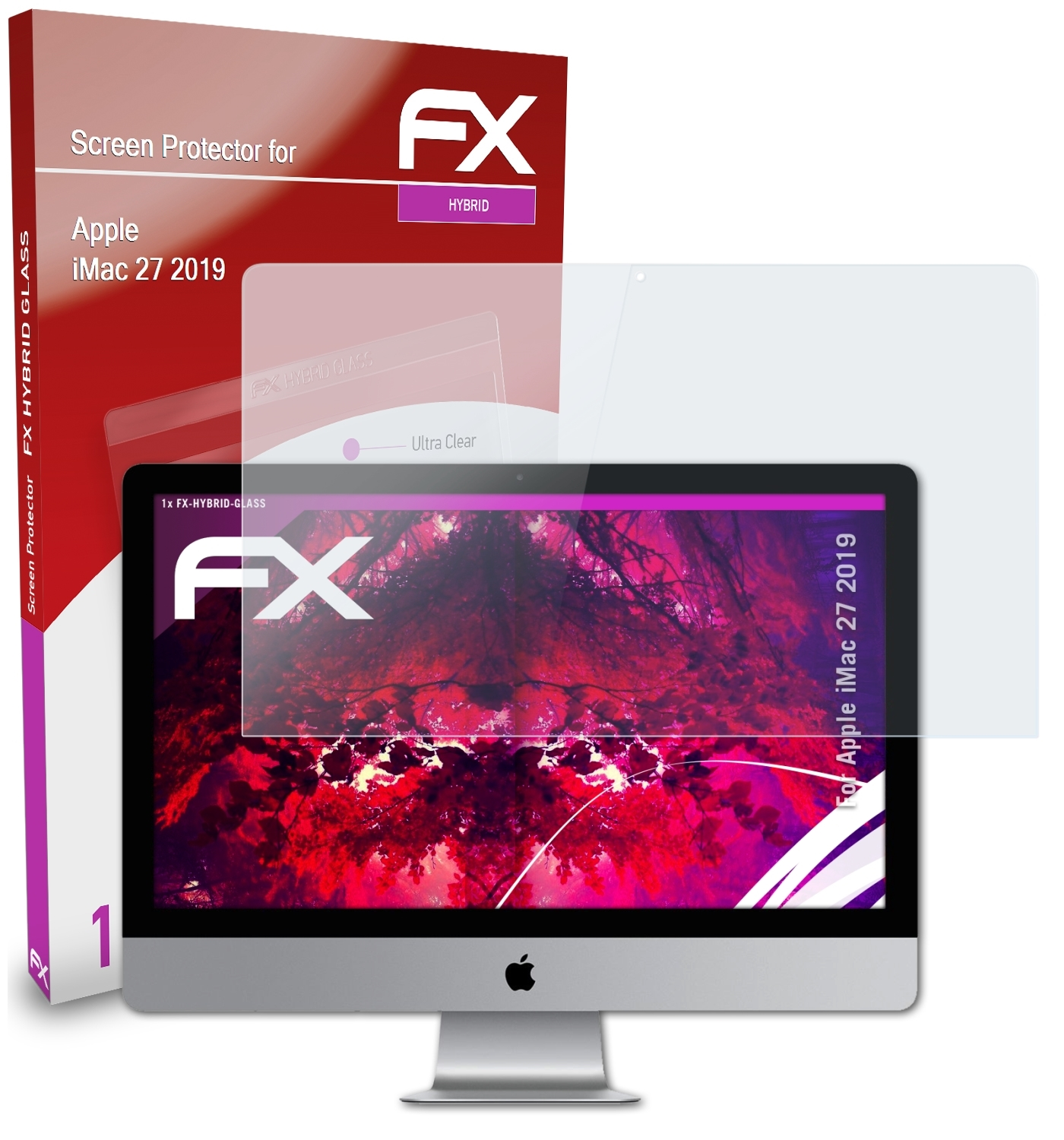 ATFOLIX FX-Hybrid-Glass Schutzglas(für Apple (2019)) 27 iMac