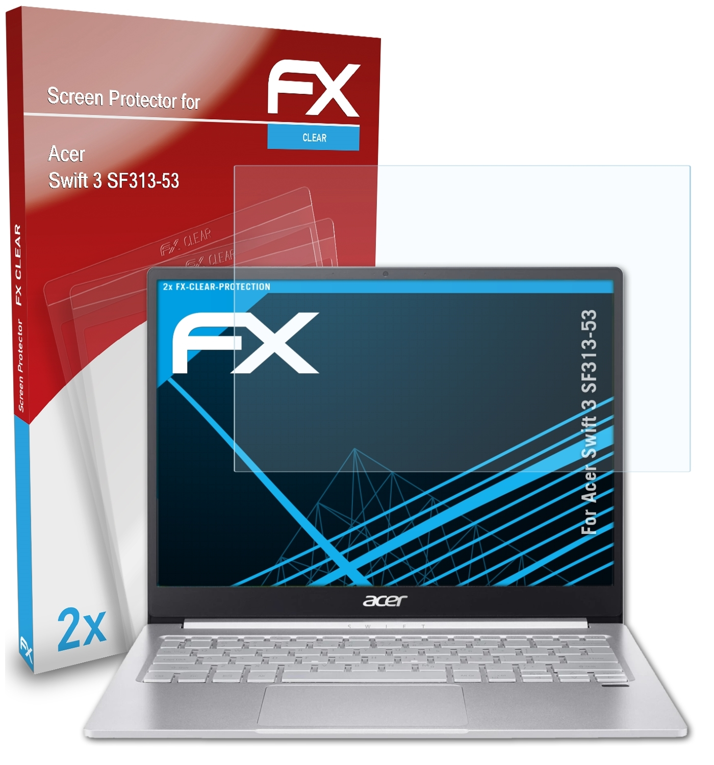 FX-Clear Swift 3 2x Acer (SF313-53)) ATFOLIX Displayschutz(für