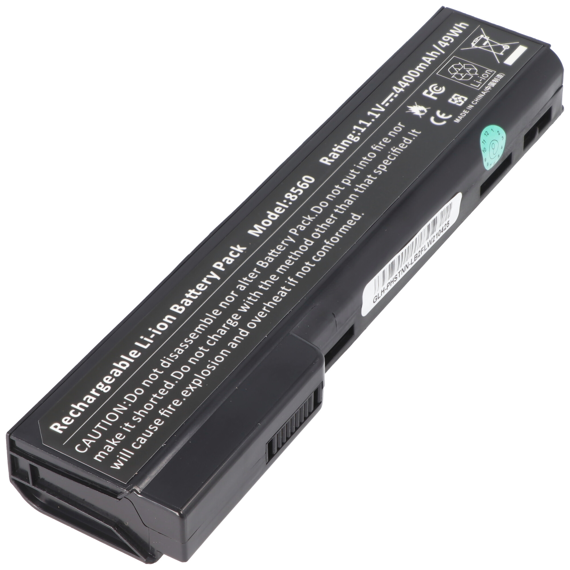 ACCUCELL Akku passend für HSTNN-LB2F Laptop-Akku, 10,8 Li-Ion - mAh 4400mAh HP 4400 Lithium-Ionen Akku Nachbau Volt