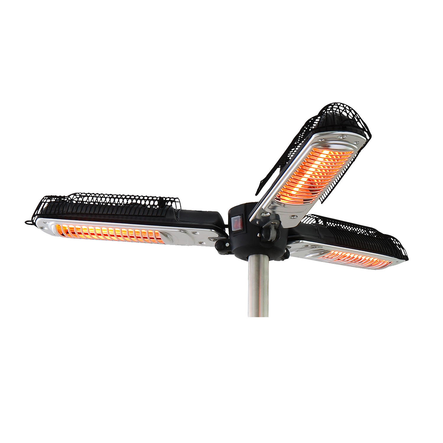 Calefactor - 3 potencias, eléctrico, ángulo ajustable OUTSUNNY, Negro