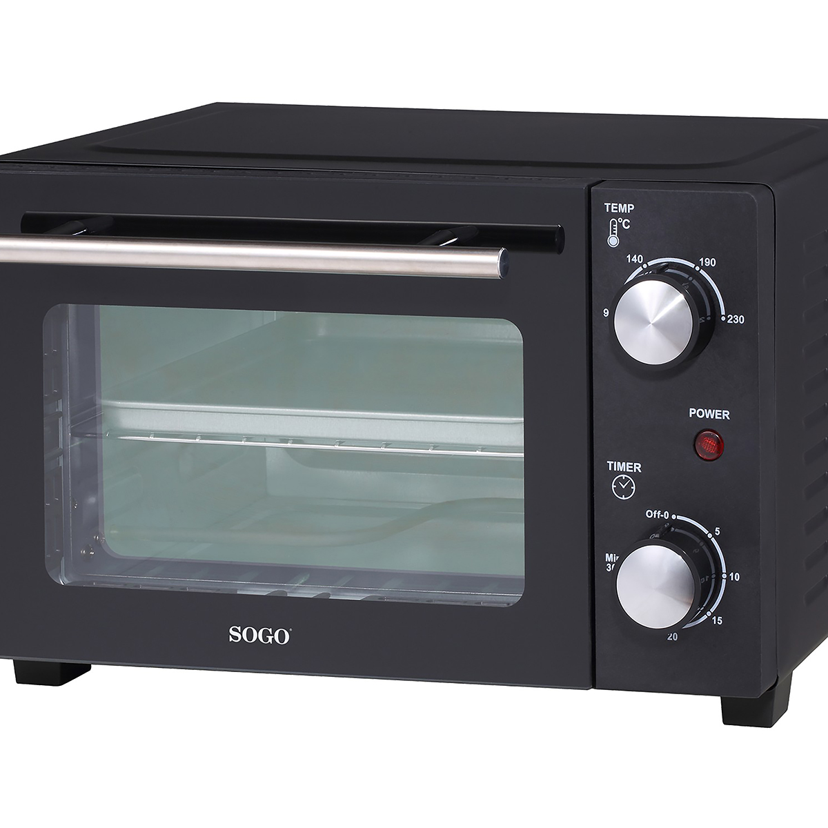 Mini Horno Tostador 10l 1000w sogo 10 negro horss10530 ss10530