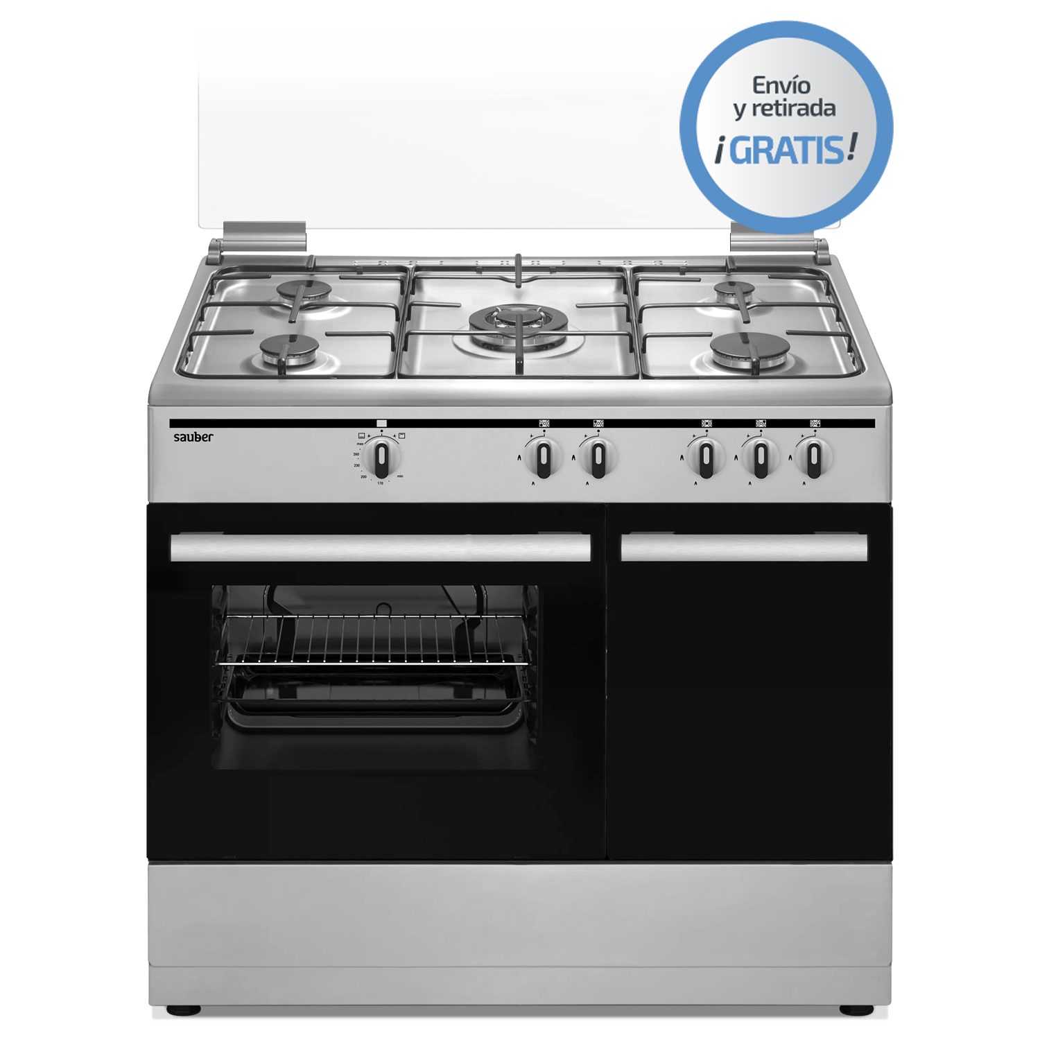 Cocina SCI5GB, Quemadores, Horno, Gas Butano SAUBER, 60 l, 89