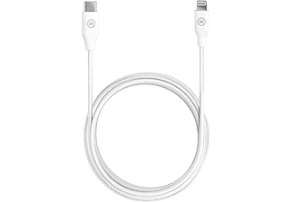 WICKED CHILI 1m Ladekabel, Datenkabel Made for iPhone 13, 12 (Pro, Max, Mini), SE, 11,  XS, X, XR, 8 Plus, iPad,, Fast Charge USB-C auf Lightning Kabel, 1 m, weiss