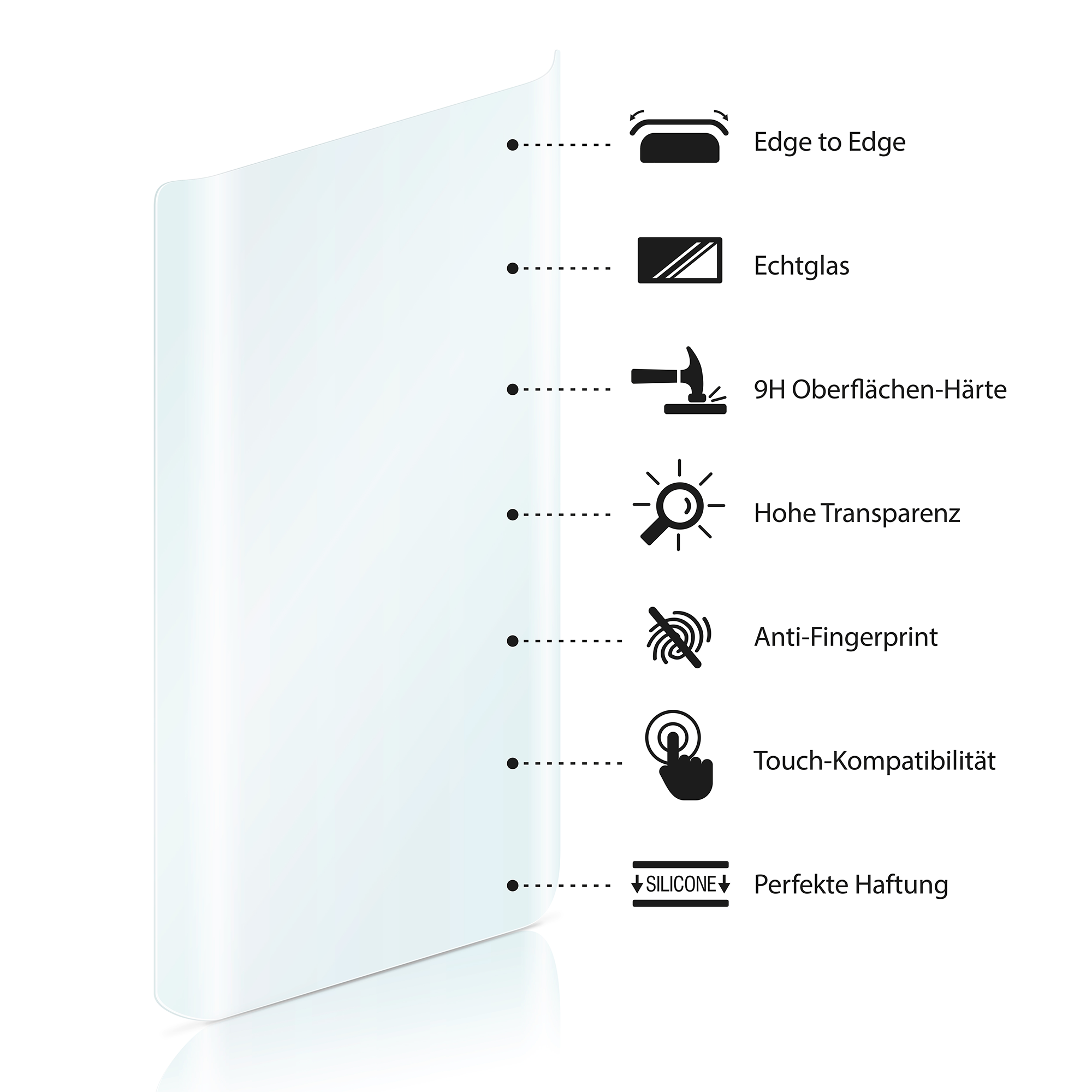 SAVVIES 2x Xtreme Glass 3D Panzerglas Apple Full XR) Cover iPhone Schutzfolie(für