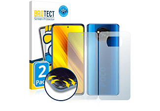 BROTECT 2x Flex matt Full-Cover 3D Cuverd Schutzfolie(für Xiaomi Poco X3 Pro (Vorder + Rückseite))