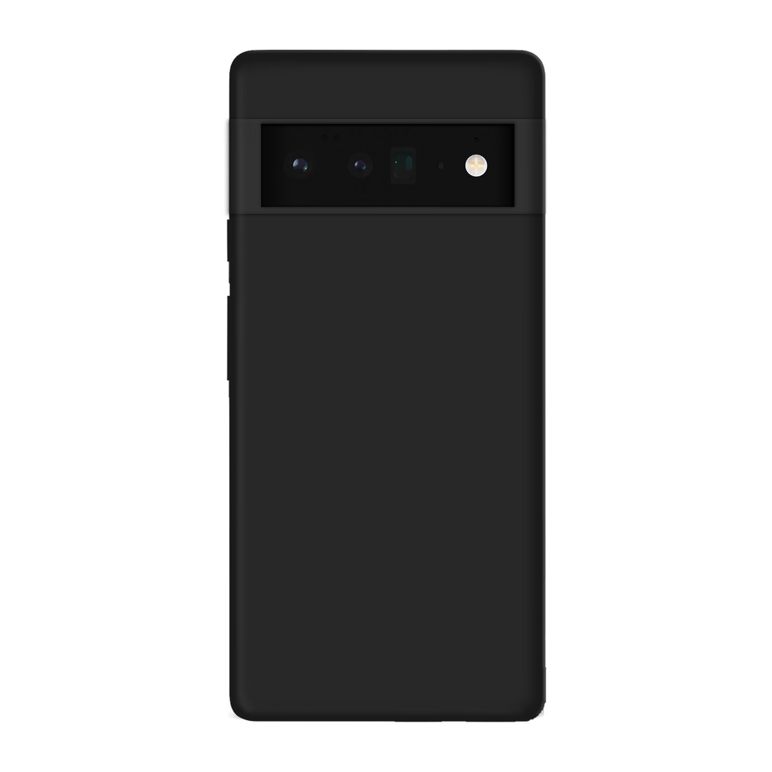 Ein schwarzes Telefon mit einer markanten Kamera auf der Rückseite.