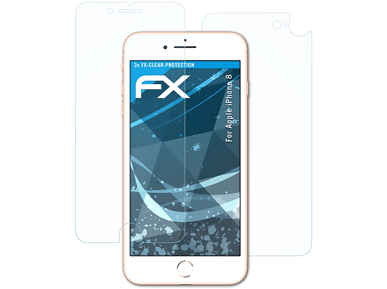 iPhone Apple ATFOLIX Displayschutz(für 8) 3x FX-Clear