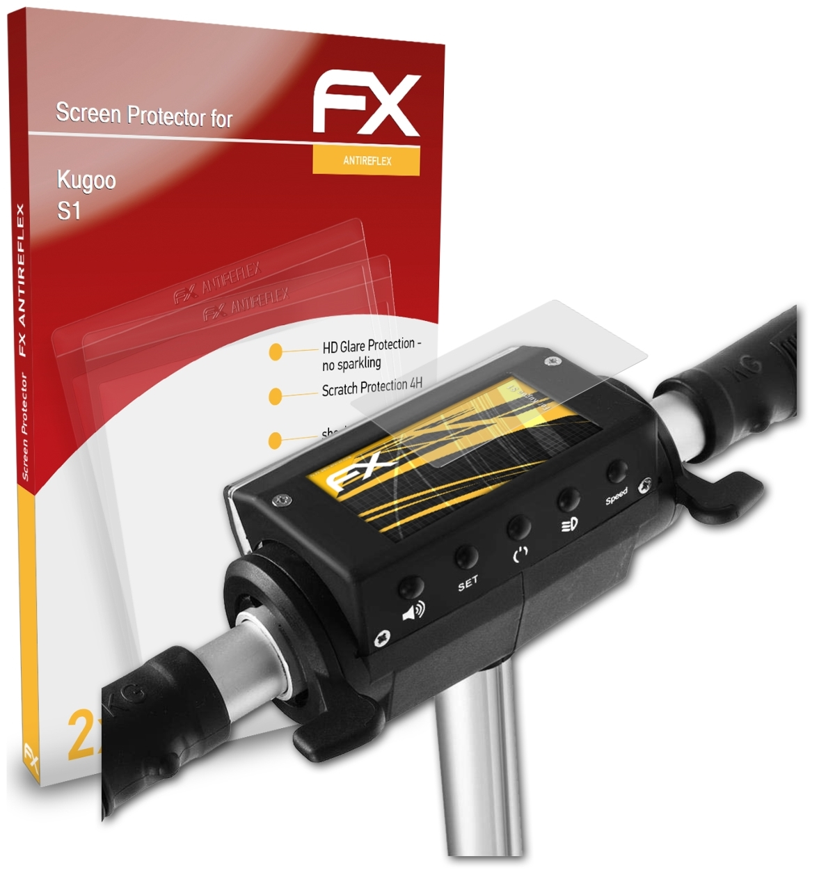 ATFOLIX 2x Displayschutz(für S1) Kugoo FX-Antireflex