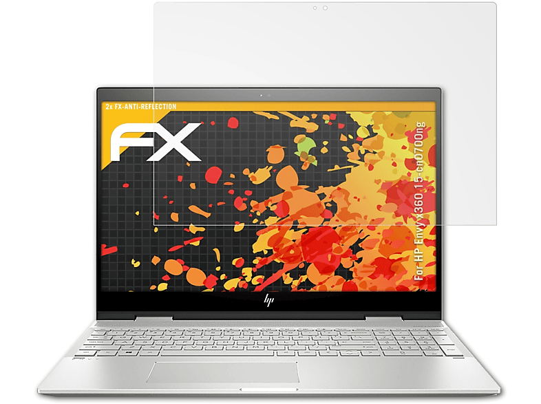 ATFOLIX 2x FX-Antireflex Displayschutz(für HP 15-cn0700ng) Envy x360