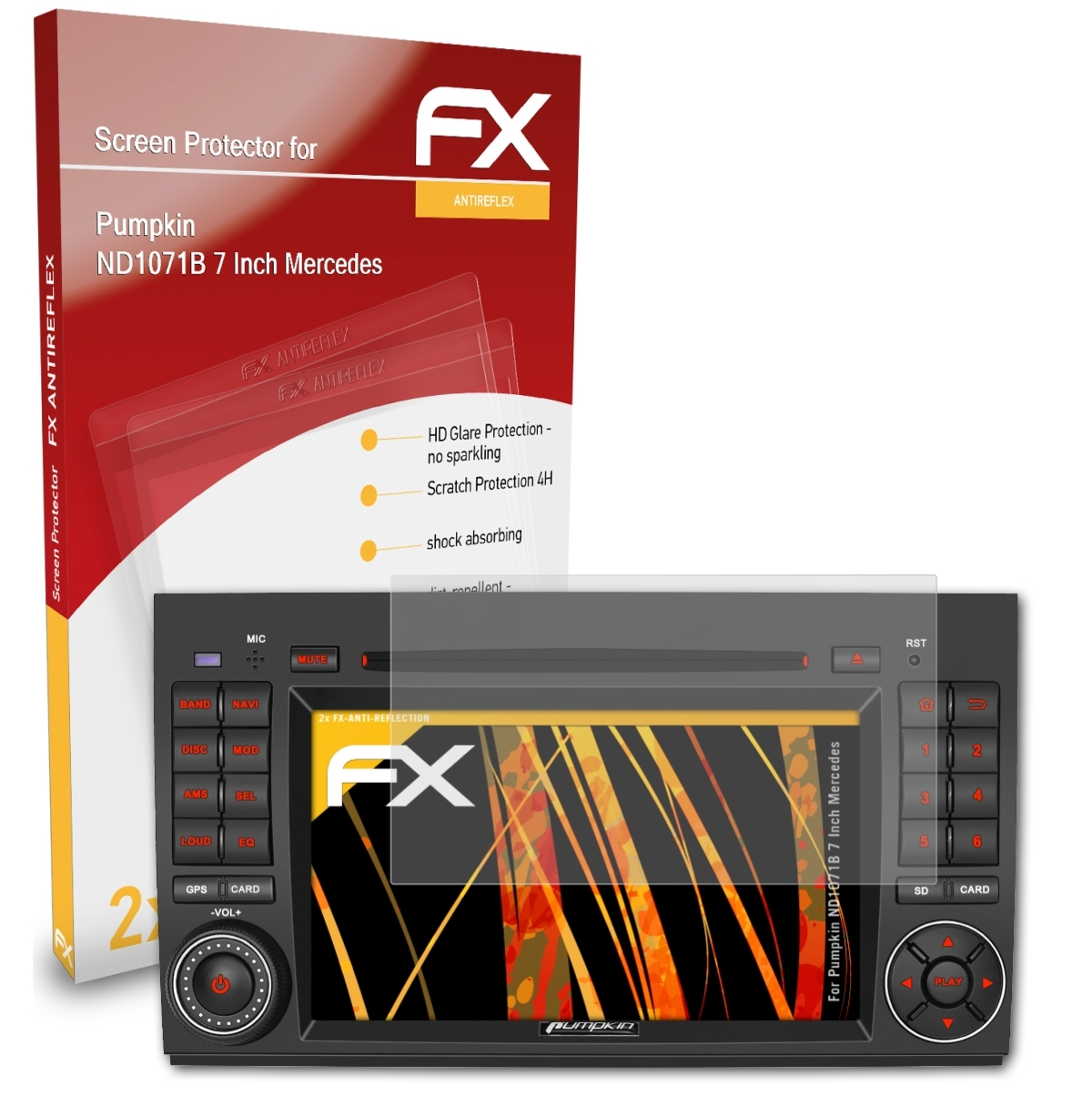 ATFOLIX 2x Inch) 7 Displayschutz(für ND1071B Pumpkin FX-Antireflex