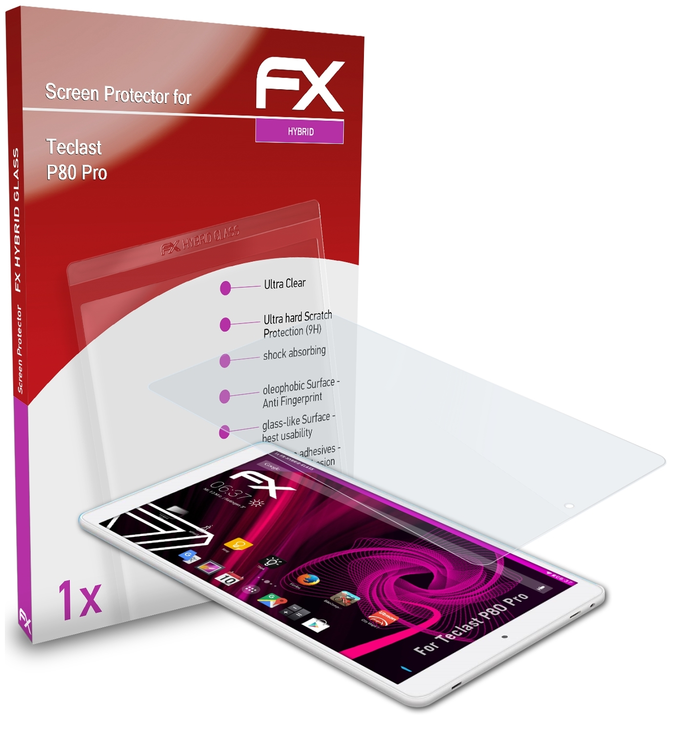 Schutzglas(für Pro) FX-Hybrid-Glass Teclast ATFOLIX P80