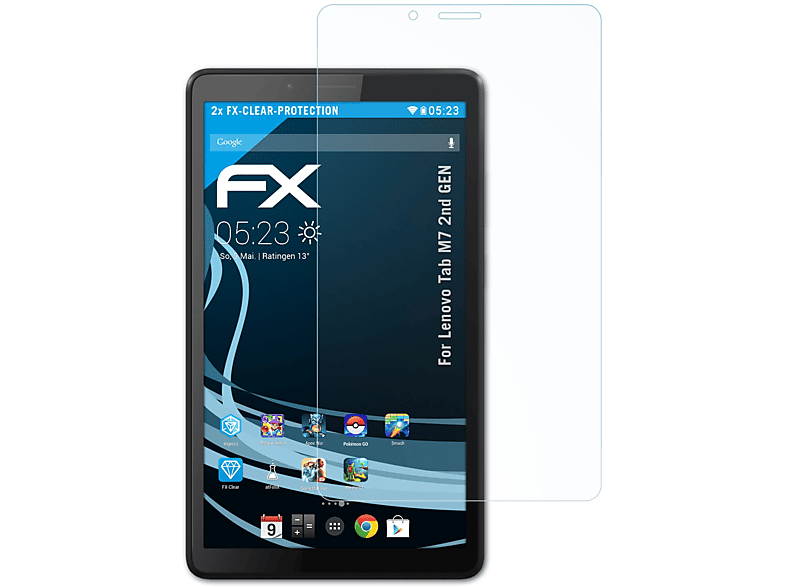 ATFOLIX 2x FX-Clear Displayschutz(für Lenovo Tab M7 (2nd GEN))