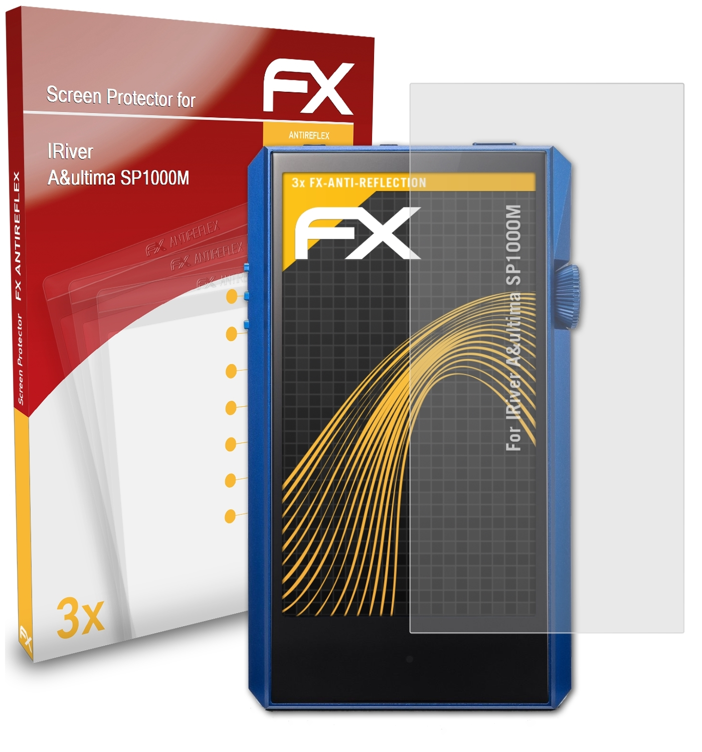 3x ATFOLIX Displayschutz(für A&ultima SP1000M) FX-Antireflex IRiver