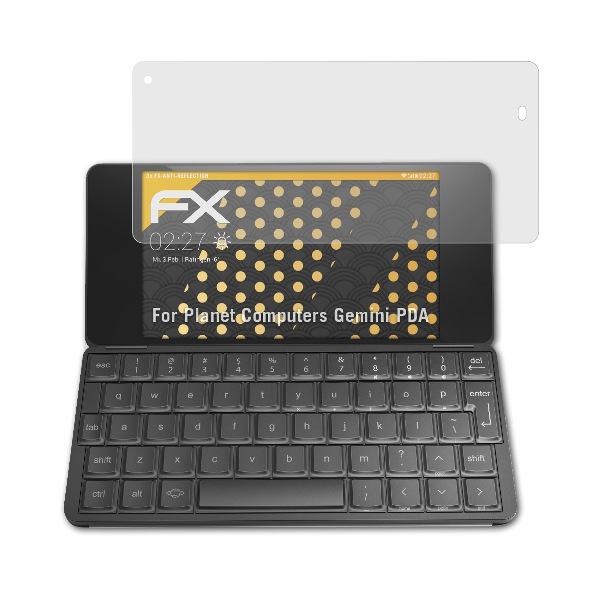 ATFOLIX 3x FX-Antireflex Gemini Planet PDA) Computers Displayschutz(für