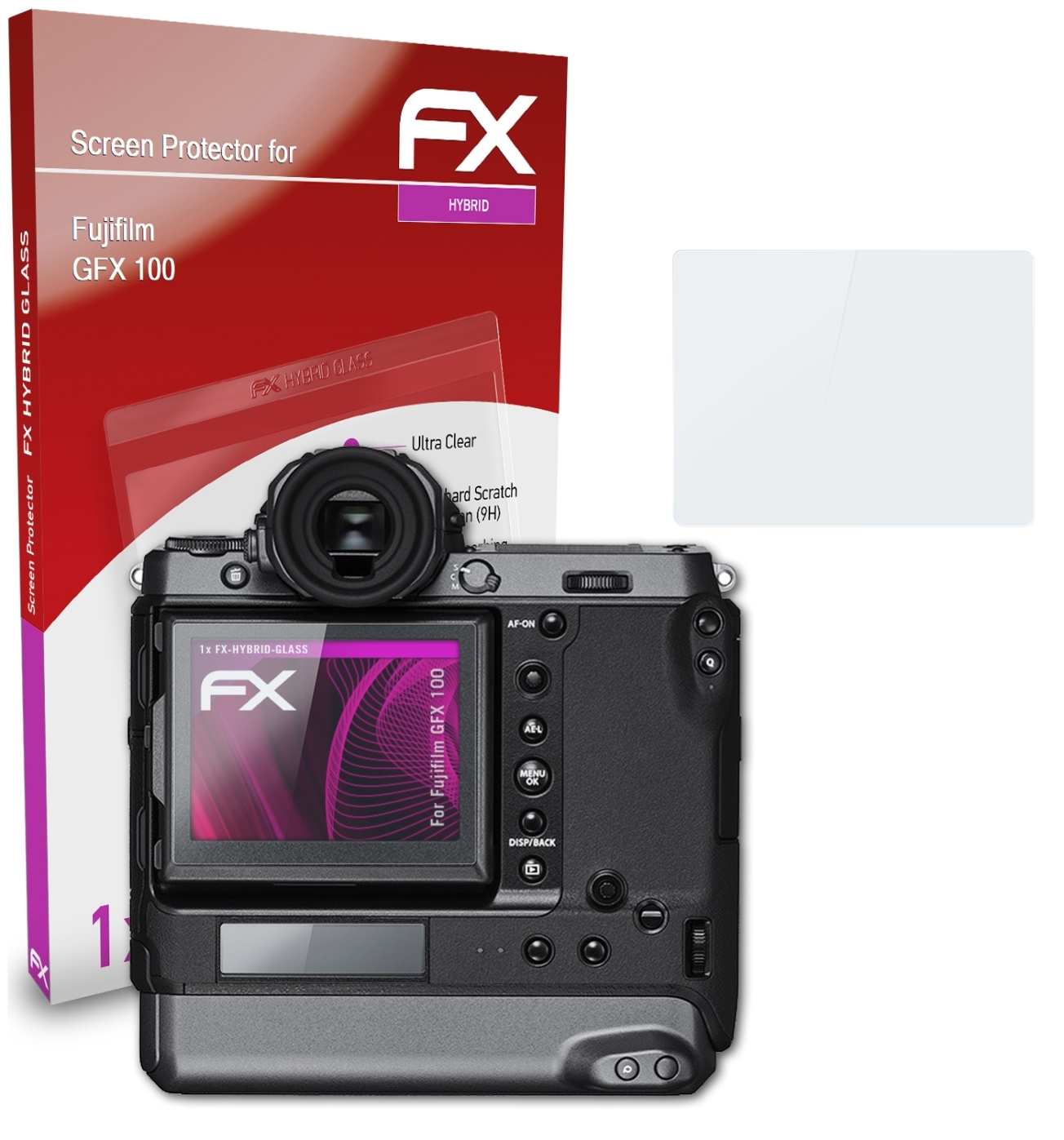 ATFOLIX FX-Hybrid-Glass Schutzglas(für GFX 100) Fujifilm