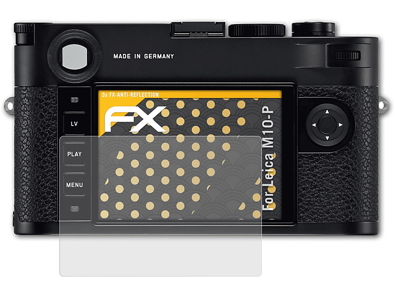 3x M10-P) Leica Displayschutz(für ATFOLIX FX-Antireflex