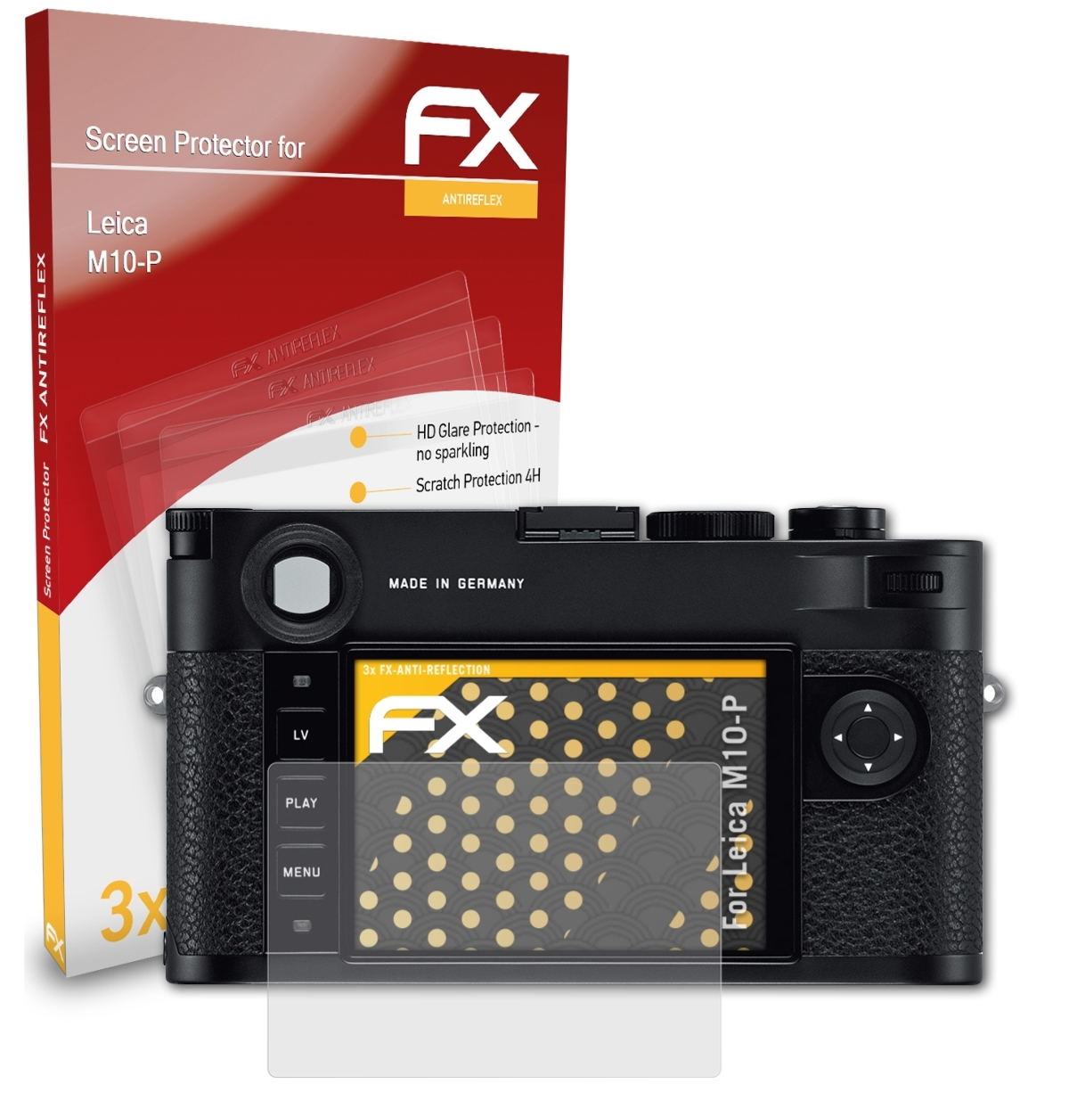 3x Displayschutz(für M10-P) Leica FX-Antireflex ATFOLIX