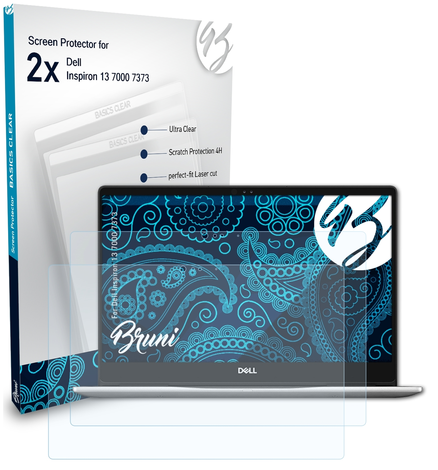 BRUNI 2x Basics-Clear Dell 7000 (7373)) Inspiron Schutzfolie(für 13