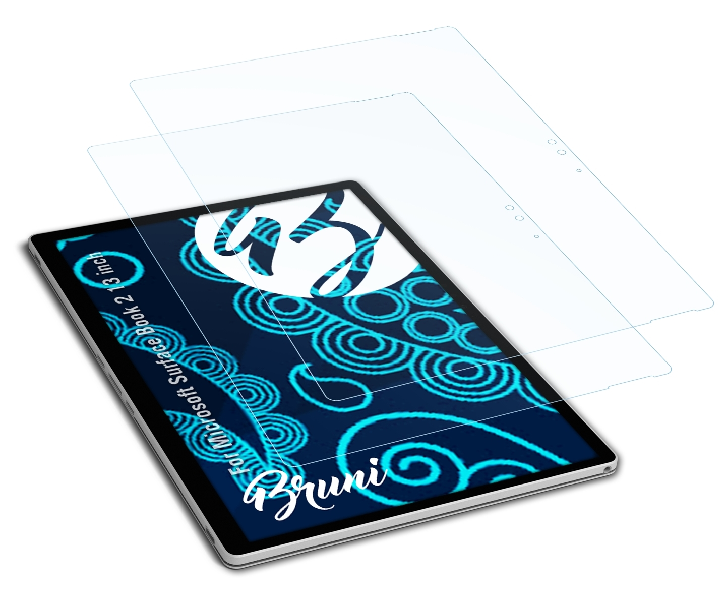 BRUNI 2x 2 Book Microsoft Basics-Clear (13 Surface Schutzfolie(für inch))