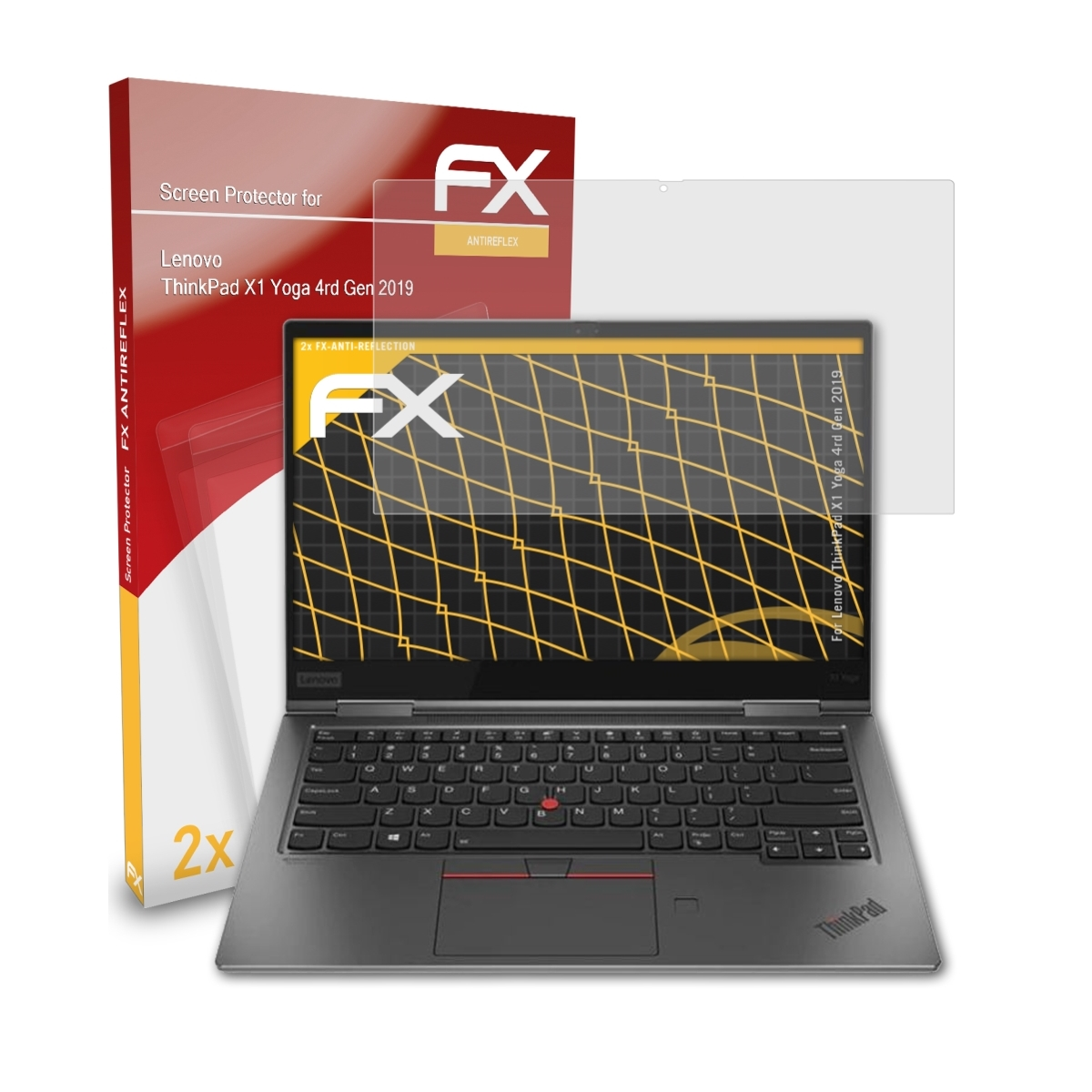ATFOLIX 2x FX-Antireflex Displayschutz(für Lenovo Yoga 2019)) (4rd ThinkPad X1 Gen