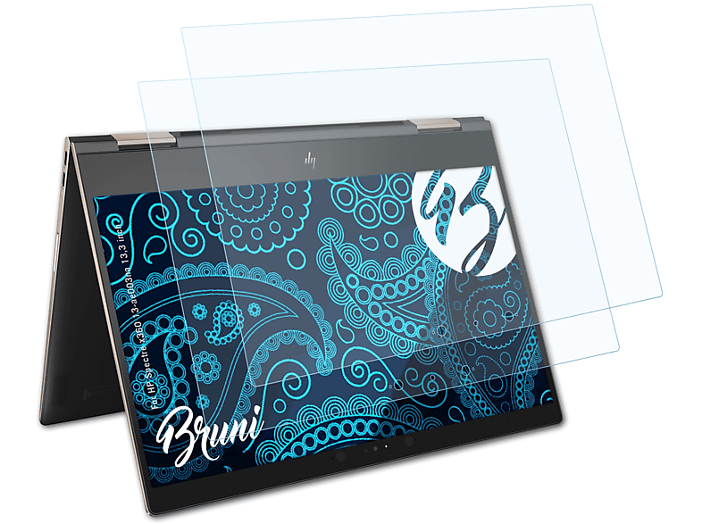 BRUNI 2x Basics-Clear Schutzfolie(für HP 13-ae003na (13,3 x360 inch)) Spectre
