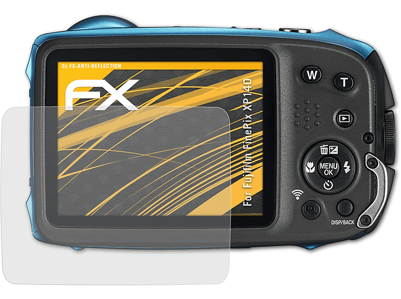 ATFOLIX 3x FX-Antireflex Displayschutz(für Fujifilm FinePix XP140) | Kamera Schutzfolie