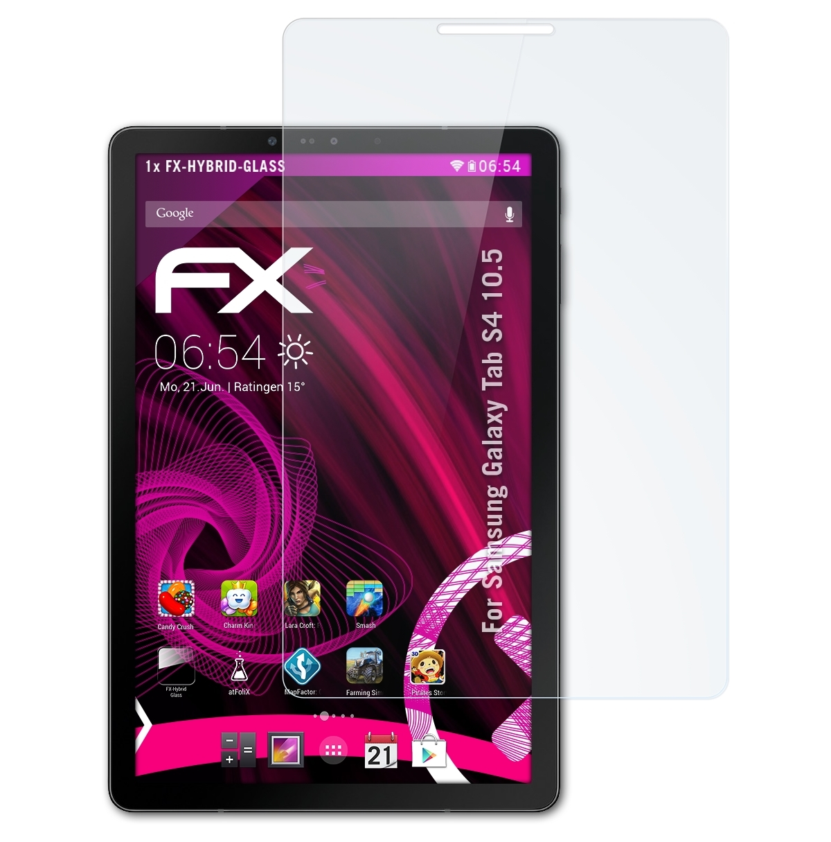 ATFOLIX FX-Hybrid-Glass Galaxy Tab Samsung 10.5) S4 Schutzglas(für