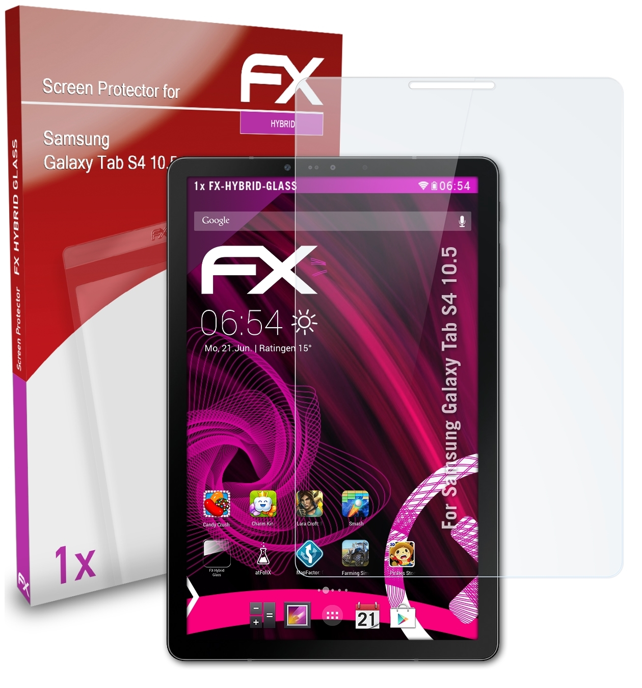 ATFOLIX FX-Hybrid-Glass Galaxy Tab Samsung 10.5) S4 Schutzglas(für