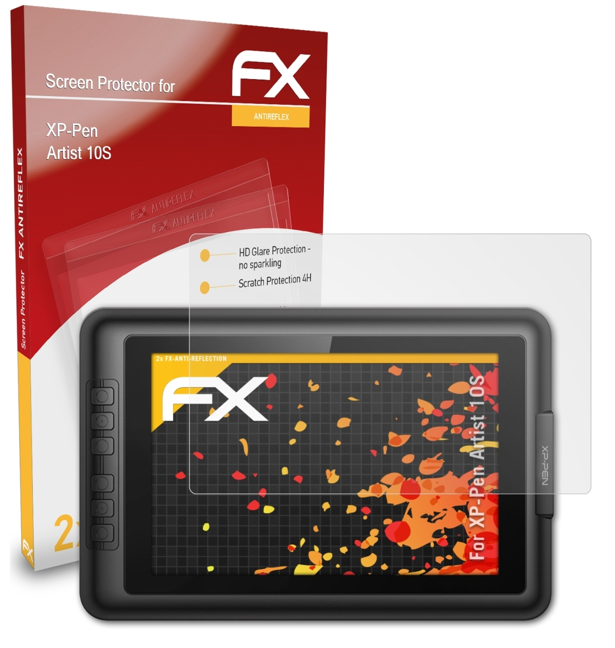 FX-Antireflex 10S) Artist XP-PEN Displayschutz(für ATFOLIX 2x