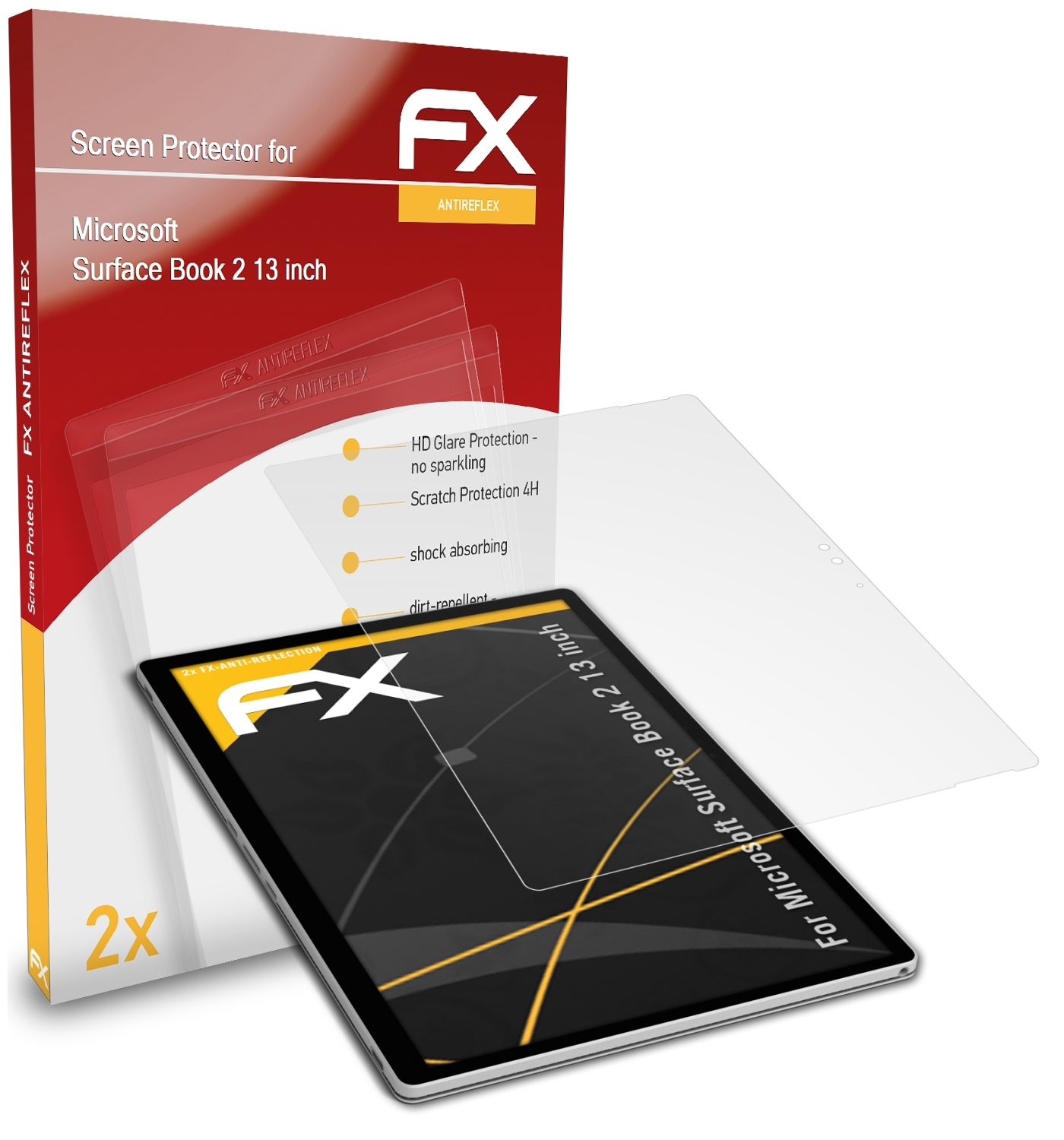 FX-Antireflex Surface Displayschutz(für 2 ATFOLIX (13 2x Book inch)) Microsoft