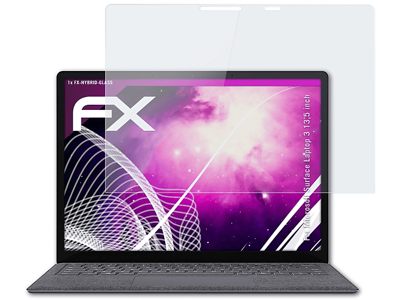 ATFOLIX FX-Hybrid-Glass Schutzglas(für 3 Laptop Microsoft Surface (13,5 inch))